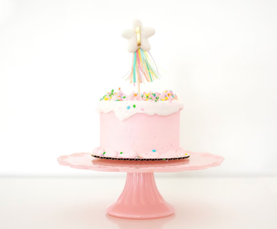 STAR CUPCAKE PICK // Needle-felt Star Cake Topper - Etsy | Etsy (US)