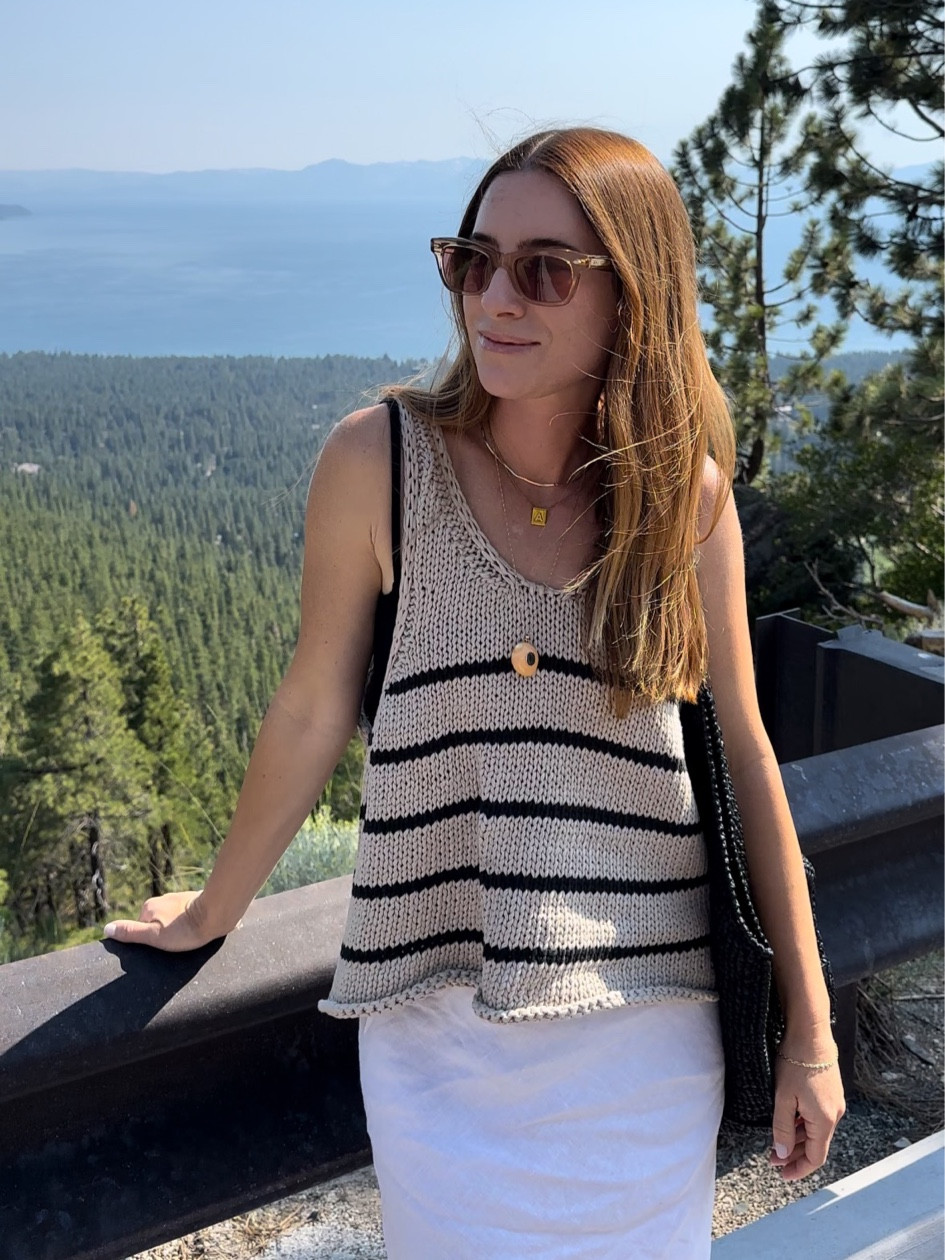 Tahoe 🫶🏻 Knit tank is Goop but linked similar!
