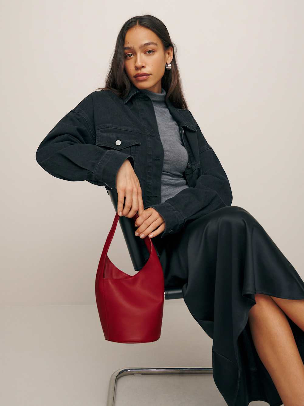 Small Silvana Bucket Bag | Reformation (Global)
