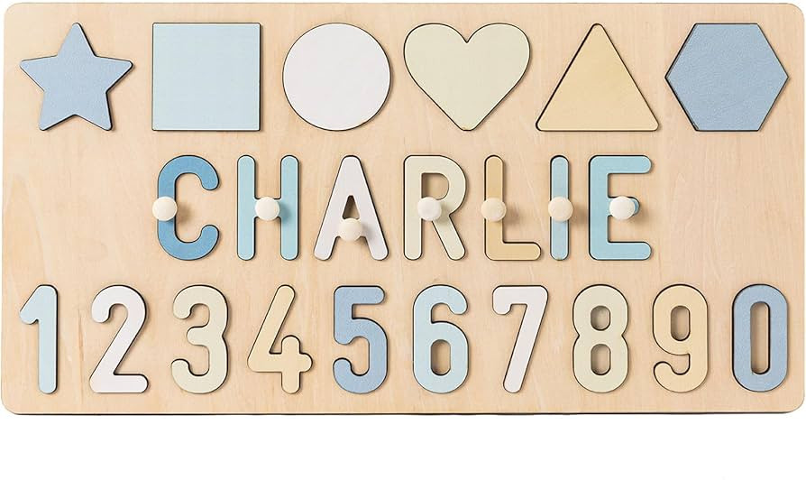 Name Puzzle for Kids Personalized, Baby Boys, Montessori Toys for Toddlers 1-3, Custom Wooden Nam... | Amazon (US)