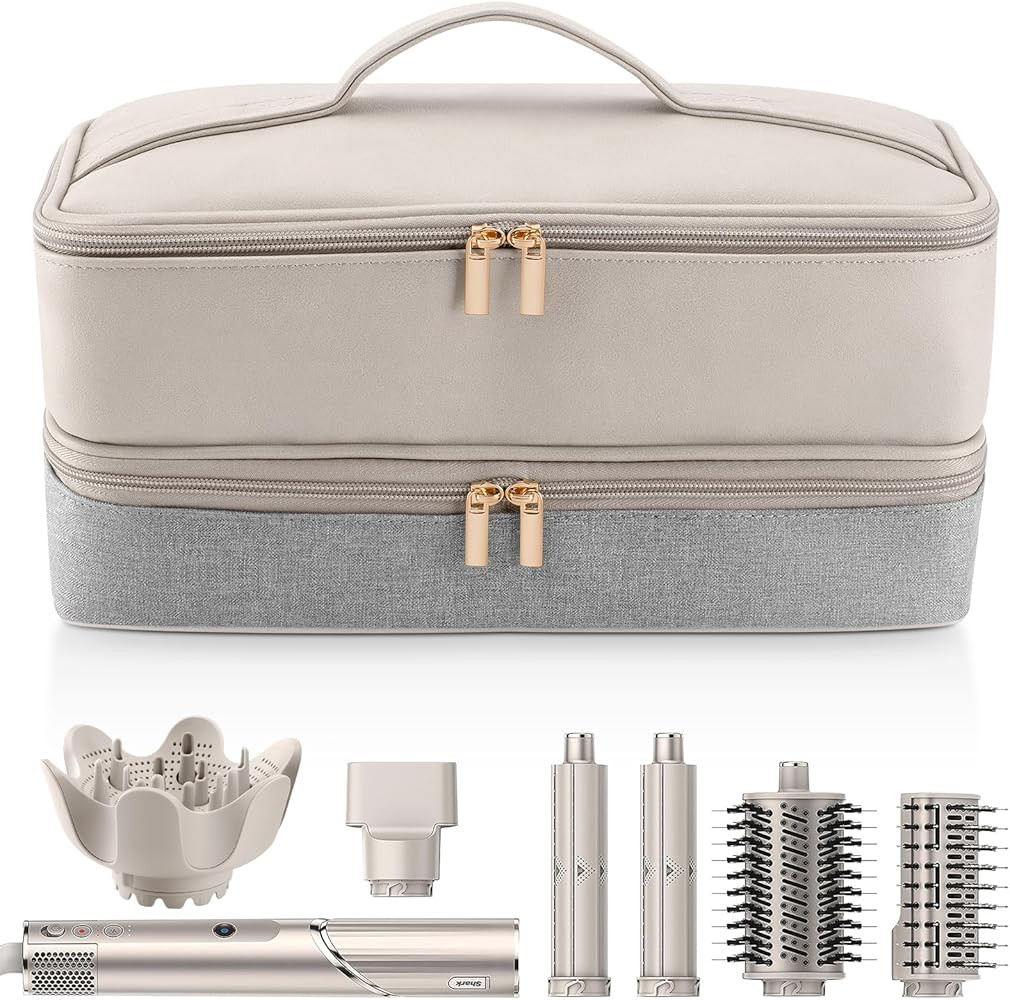 Travel Carrying Case for Hair Dryer Shark Flexstyle Dyson Airwrap Brush Double-Layer Hair Accesso... | Amazon (US)