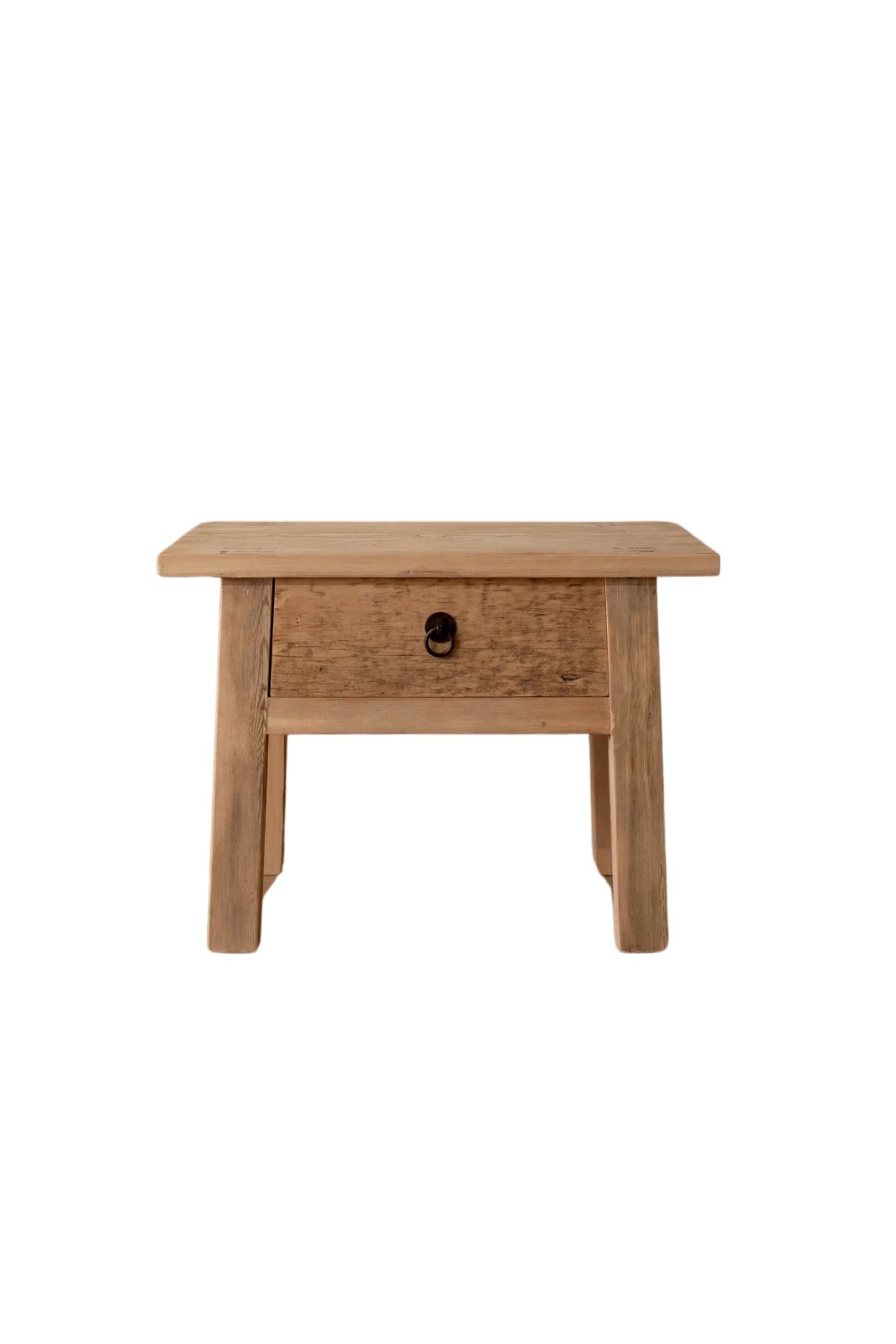 Caramel One Drawer Elm Wood Console Side Table | Luxe B Co