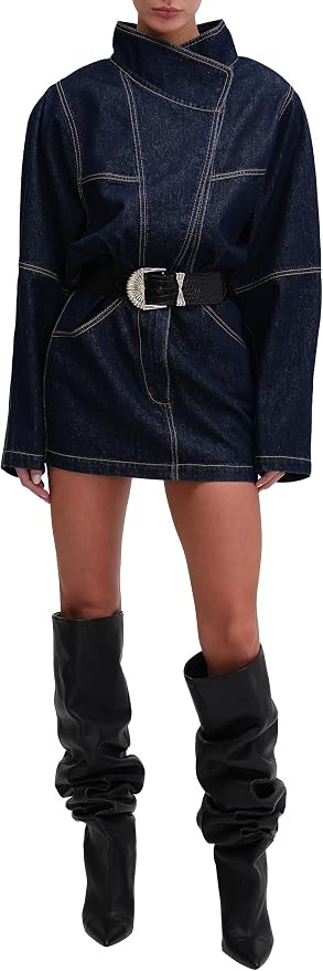 Ronny Kobo Womens Maddix Denim Mini Dress | Amazon (US)