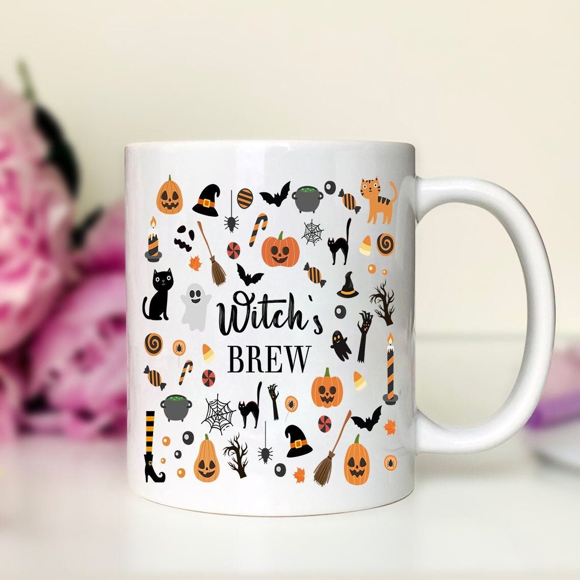 Witch's Brew Mug, Happy Halloween, Spooky Mug, Hocus Focus, Trick or Treat, Halloween Little Thin... | Etsy (US)