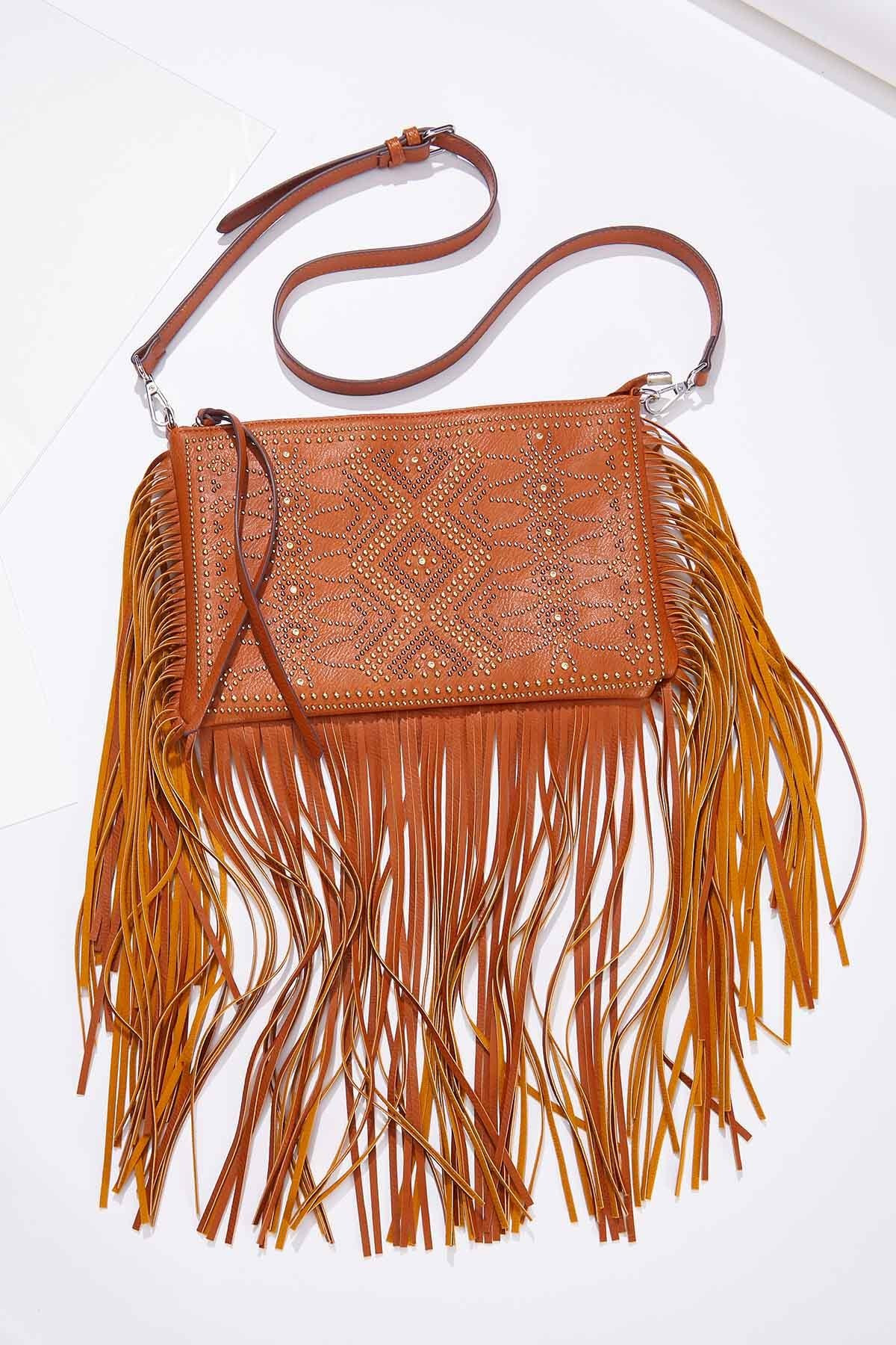 Studded Fringe Crossbody | Cato Fashions