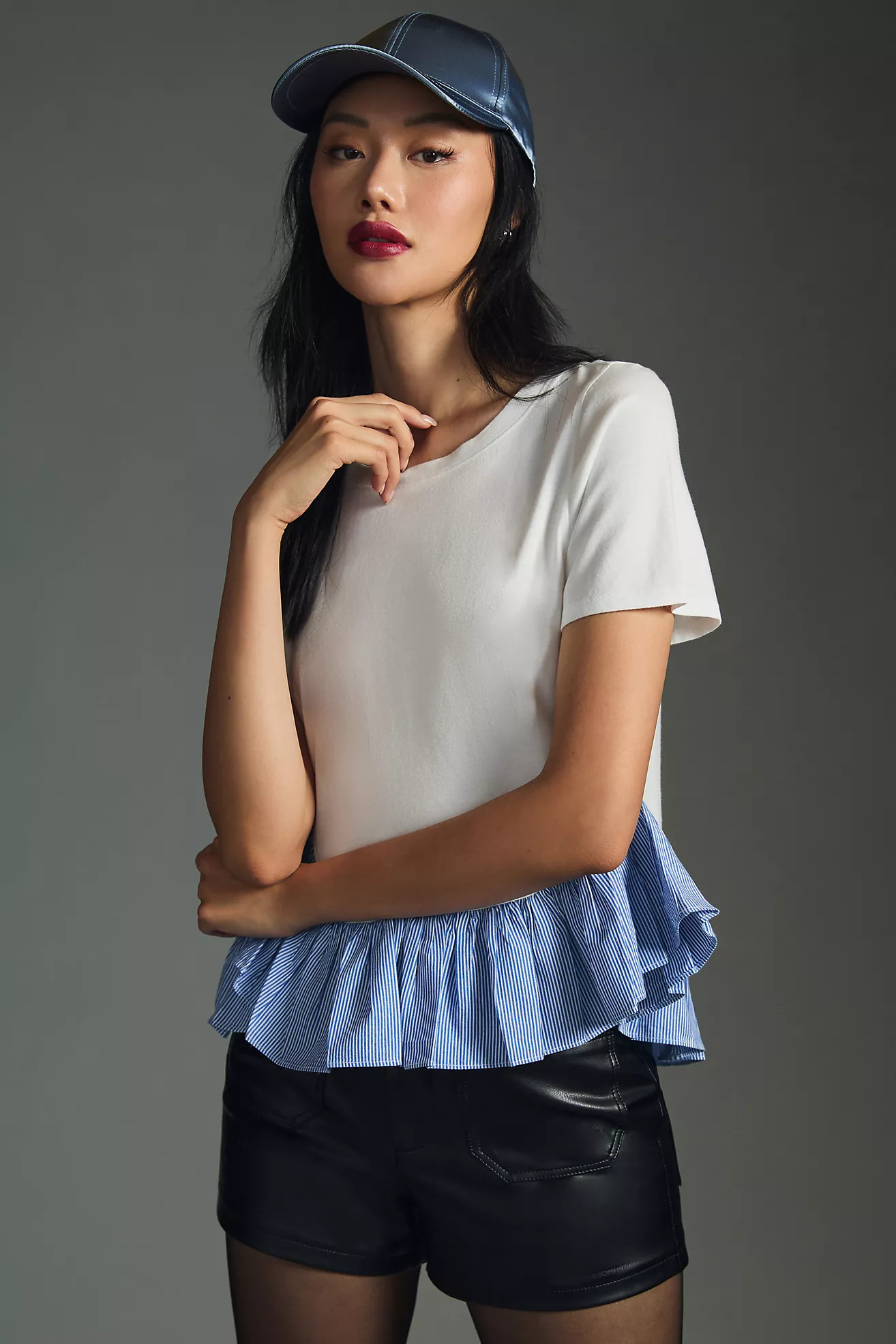 Maeve Ruffle-Hem Top | Anthropologie (US)