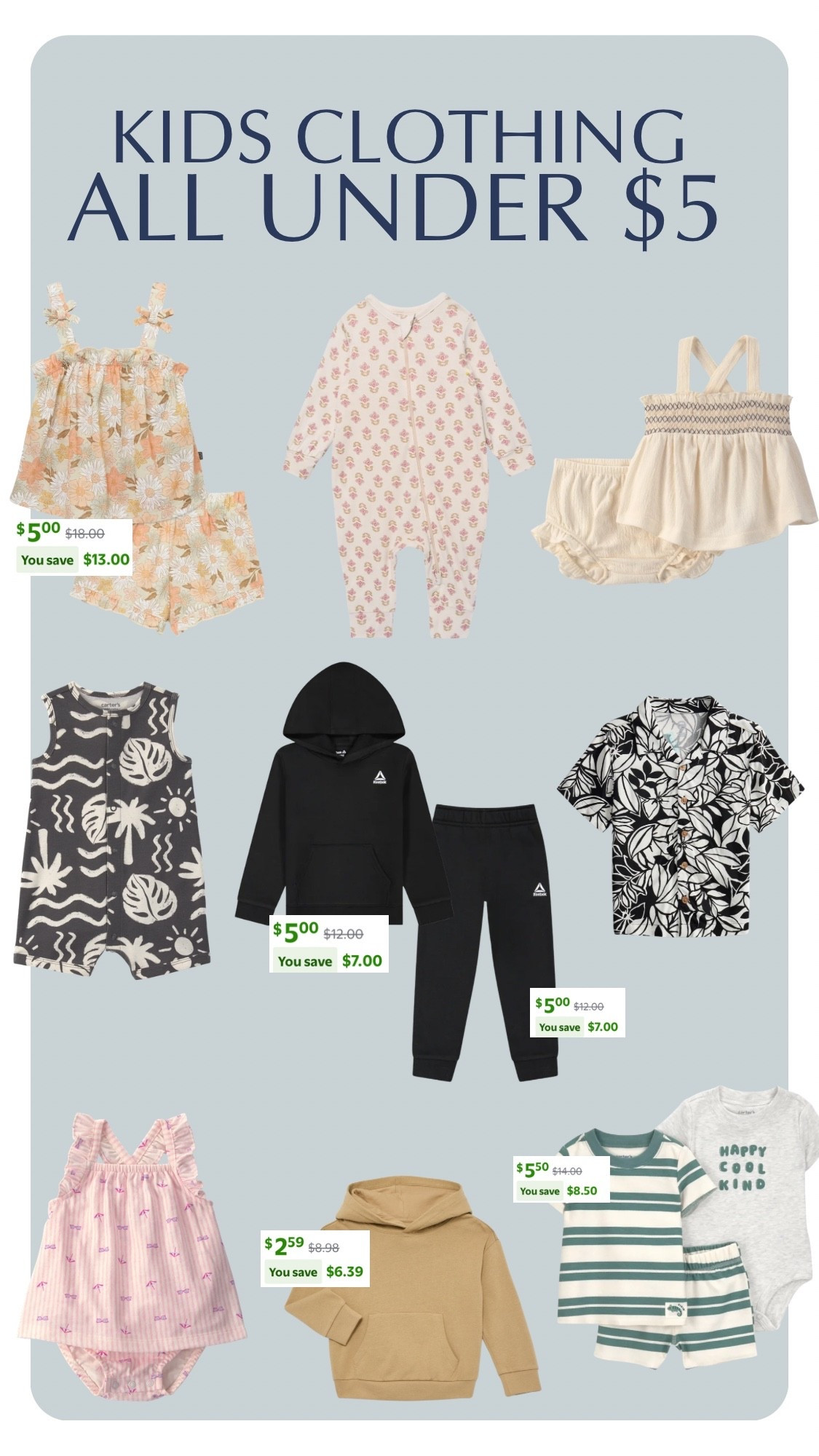 Kids clothing all under $5?! Say less!!

#LTKmomlife #LTKSaleAlert #LTKKids
