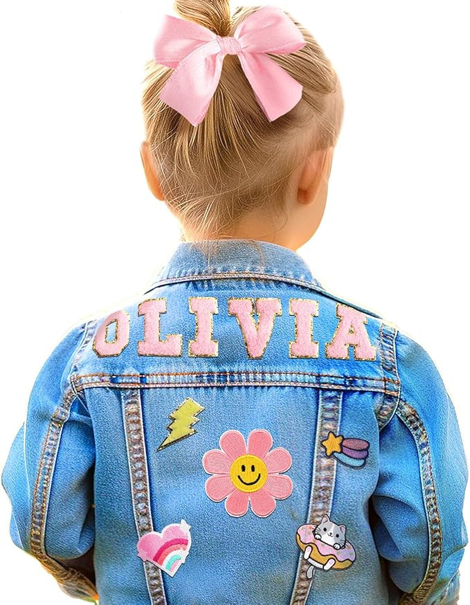 Personalized Kids Denim Jacket with Names | Custom Name Jeans Jacket | Long Sleeve Jean Jacket | ... | Amazon (US)