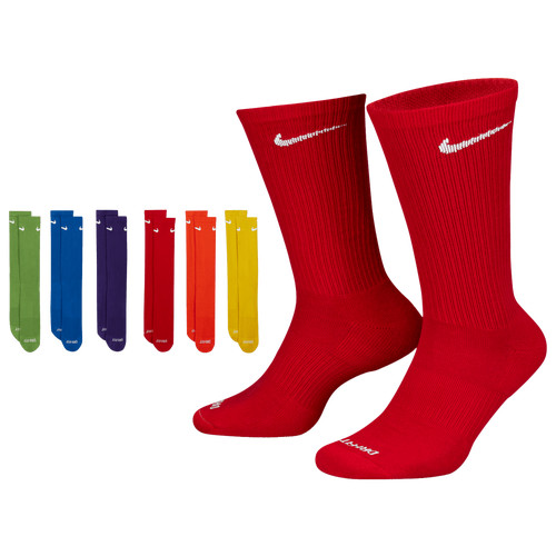 Nike Mens Nike 6 Pack Everyday Plus Cushioned Socks - Mens Rainbow/Multi Size S | Foot Locker (US)
