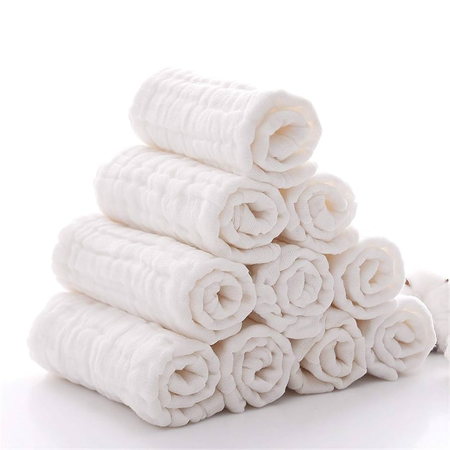 Baby Muslin Washcloths and Burp Cloths, Soft Absorbent Face Towels for Newborns,Natural Cotton Wi... | Amazon (CA)