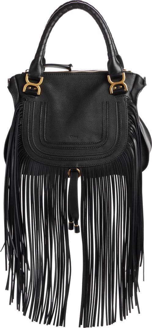 Medium Marcie Fringe Leather Satchel | Nordstrom