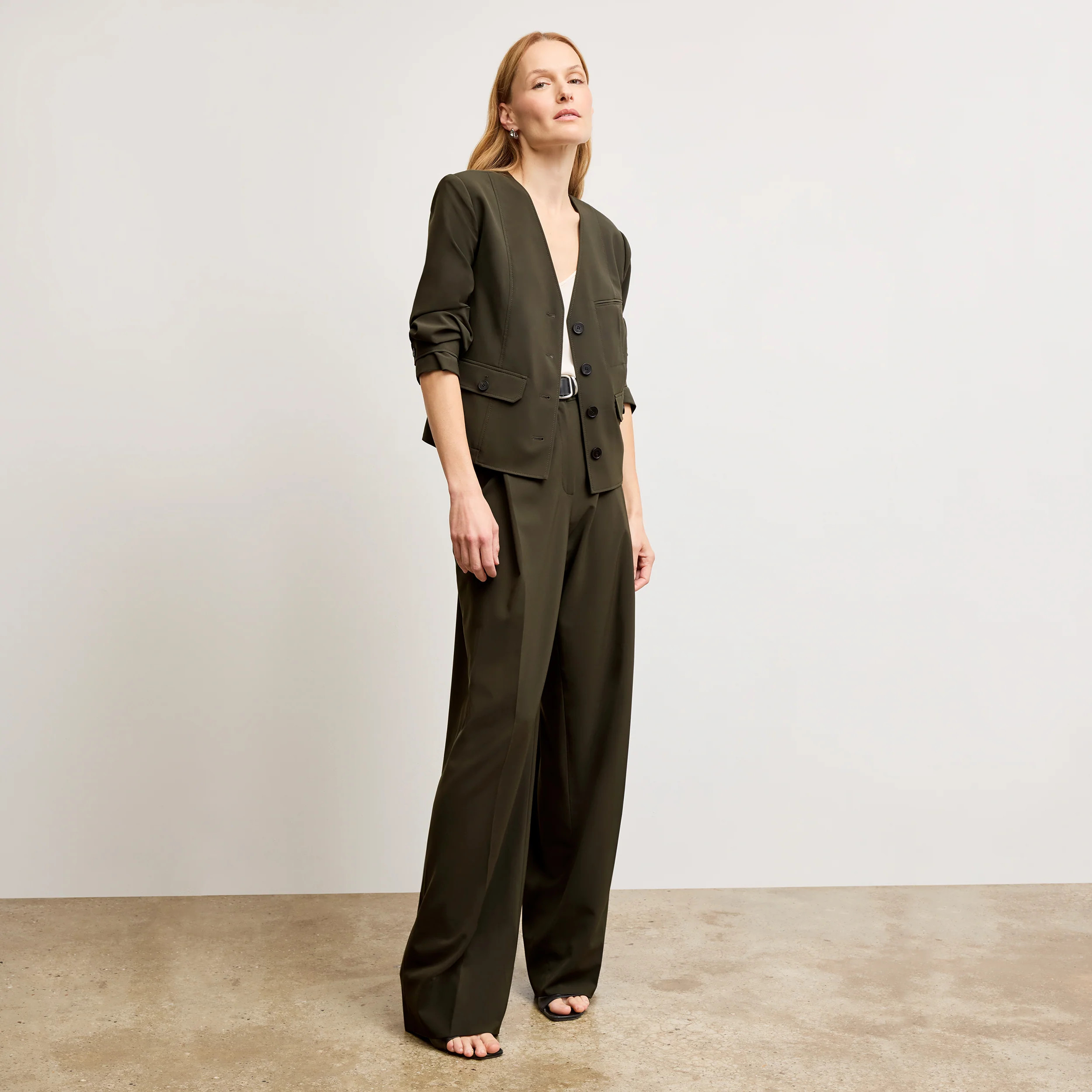 Ayla Travel Jacket - OrigamiTech :: Olive | MM LaFleur