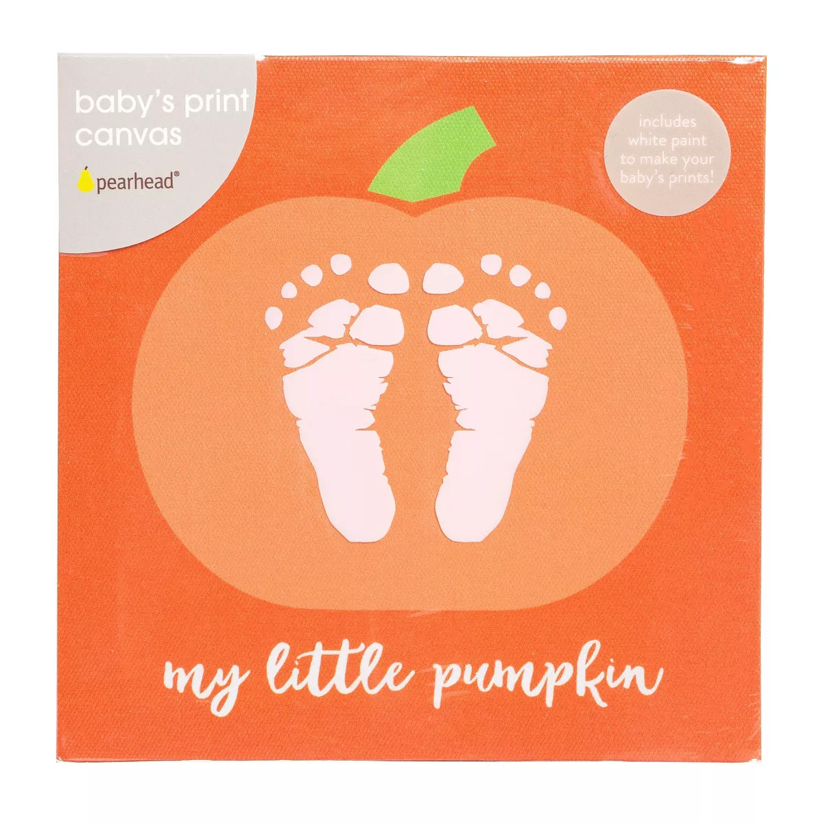 Pearhead My Little Pumpkin Halloween Canvas for Baby's Footprints | Target
