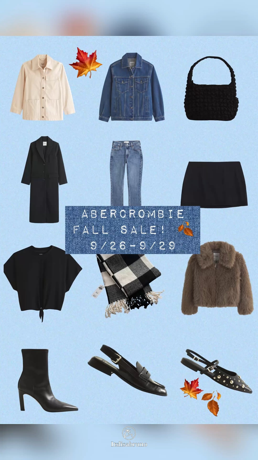 Cozy up in muted black and navy pieces from Abercrombie—just in time for their Fall Sale 9/26–9/29! 🍂 From chic tops to versatile jackets, these staples are perfect for layering and everyday style. Don’t miss out! #Abercrombie #FallSale #MutedHues #BlackAndBlue #FallFashion #WardrobeStaples #ad

#AbercrombieWomen #AbercrombieFallSale #FallFashion #MutedTones #BlackAndBlue #OOTD #WardrobeStaples #LayeringSeason #FashionFlatlay #ShopTheSale #ad

#LTKSeasonal #LTKStyleTip #LTKFallSale