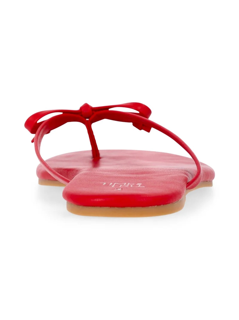 Time and Tru Women's Barely There Bow Thong Sandals | Walmart (US)