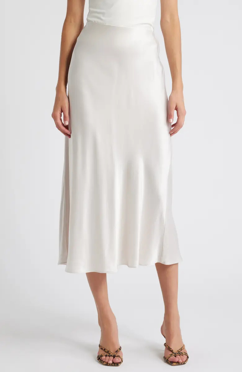 Anya Satin Midi Skirt | Nordstrom