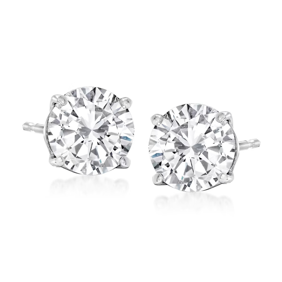 2.00 ct. t.w. Diamond Stud Earrings in 14kt White Gold | Ross-Simons