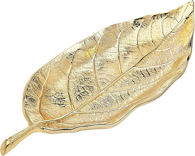 Godinger Leaf Tray, Serving Tray, Serving Platter Centerpiece Décor and Serveware - Gold | Amazon (US)