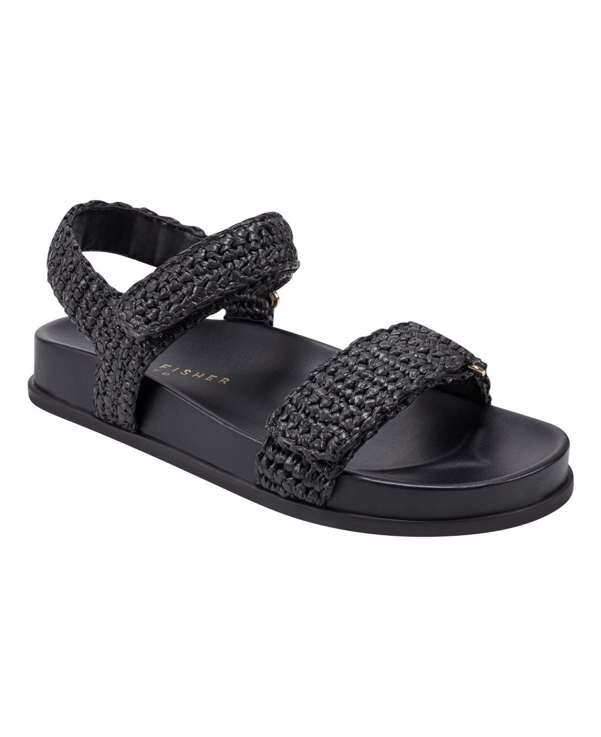 Marc Fisher Ltd Women's Lenore Round Toe Casual Sandals - Black | Macy's
