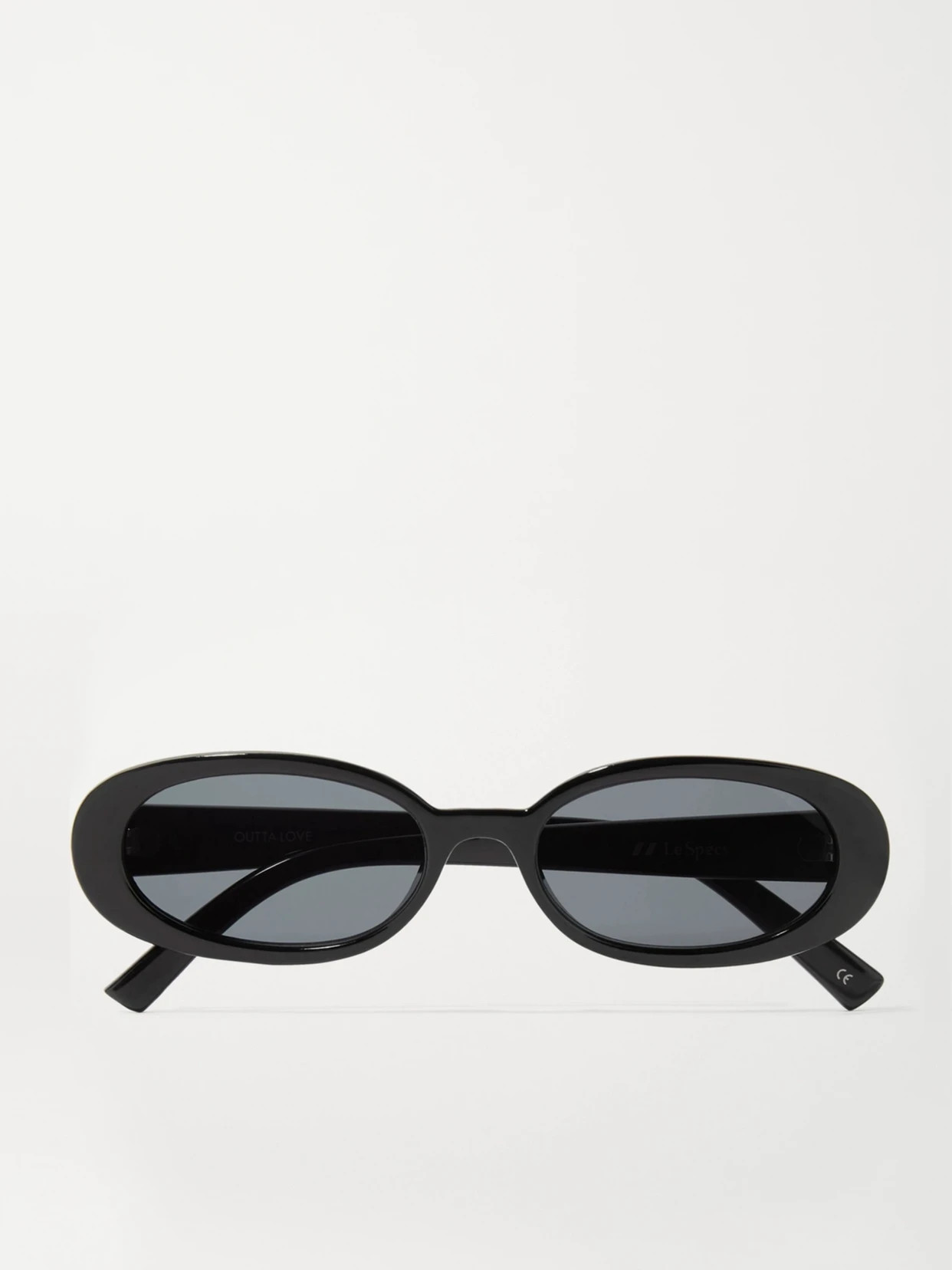 Le Specs - Outta Love Oval-frame Acetate Sunglasses - Black | NET-A-PORTER (US)