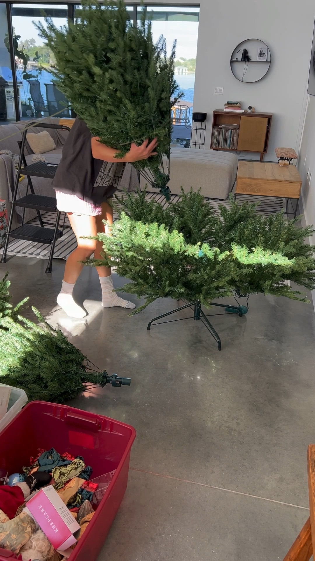 Putting up our tree today and I can tell you it was as easy as 123! Popped her right up, didn’t fight with lights and she’s a beaut. Stay tuned to see how we decorated her! 🎄

#LTKHome #LTKCyberWeek #LTKHoliday