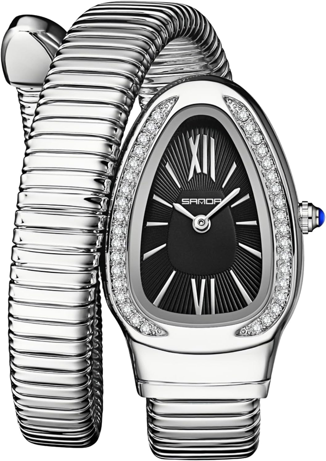 Gosasa Snake Bracelet Watches for Women, Elegant Wrap Around Bangle Wristwatch, Fashion Jewelry Style Quartz Watch, Snake Cuff Watch for Dress & Gift（5.9-6.7in） | Amazon (US)