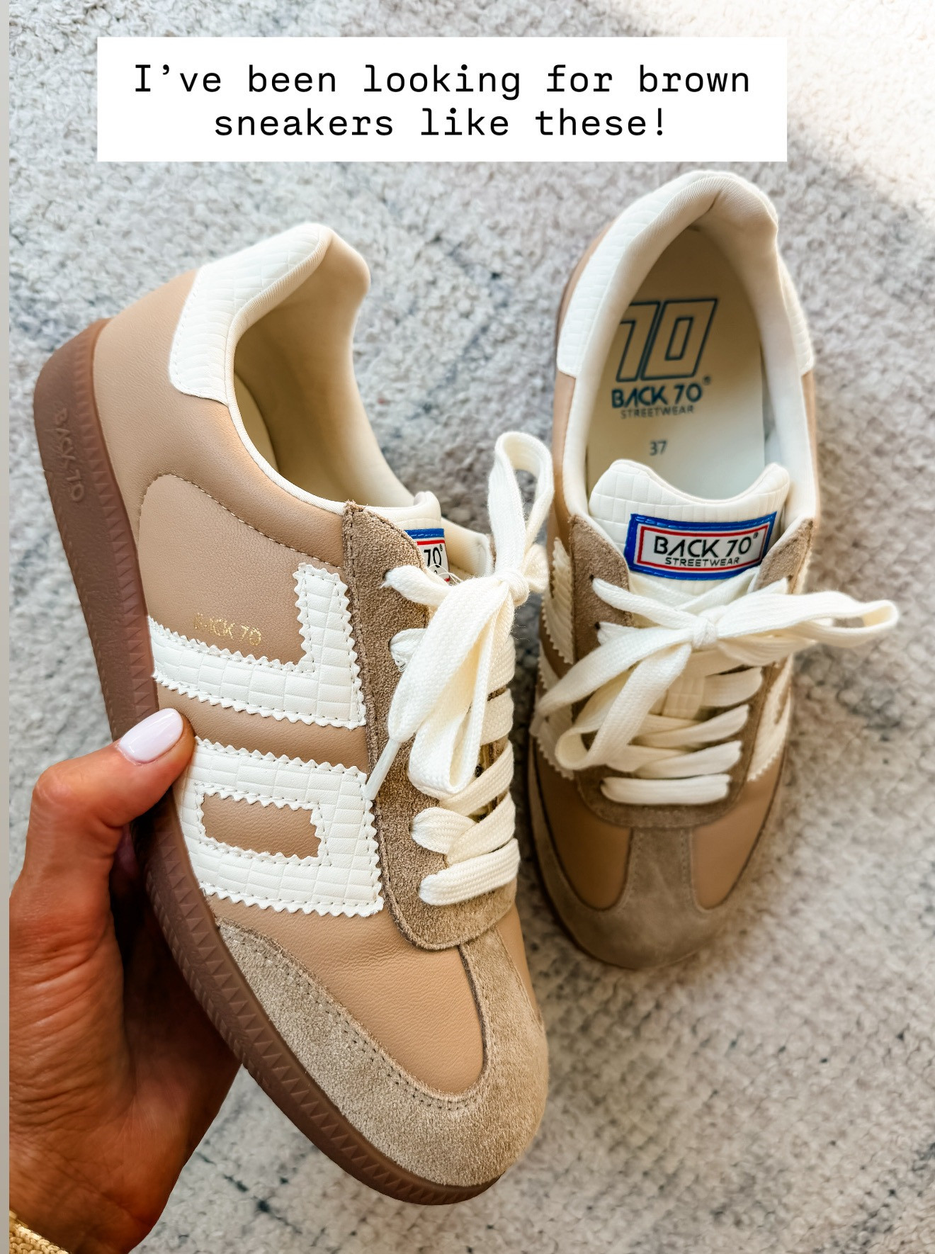Love these neutral brown sneakers! These will be so great going into fall!

Loverly Grey, sneakers, neutral sneakers, fall shoes, back 70 sneakers 

 #LTKSeasonal