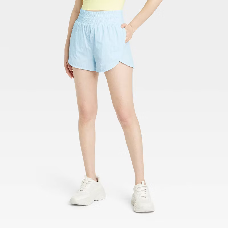 Women's High-Rise Crinkle Shorts - All in Motion™ | Target