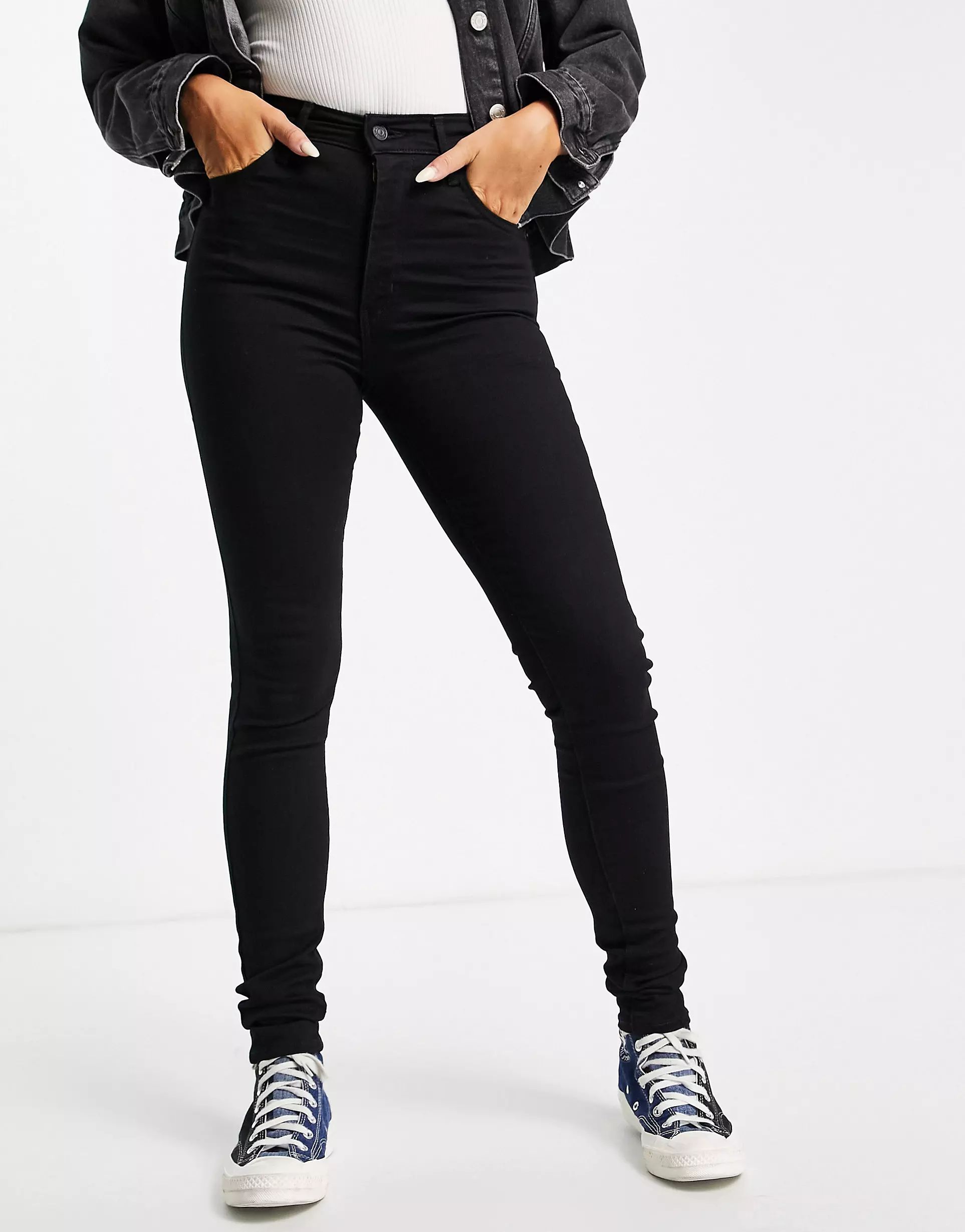 Levi's Mile High Skinny Jean in Clean Black | ASOS (Global)
