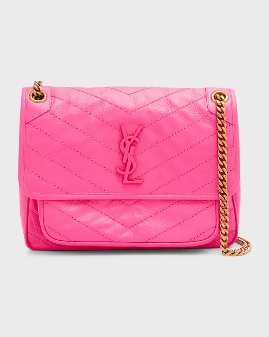 Saint Laurent Niki Medium YSL Fluorescent Shoulder Bag | Neiman Marcus