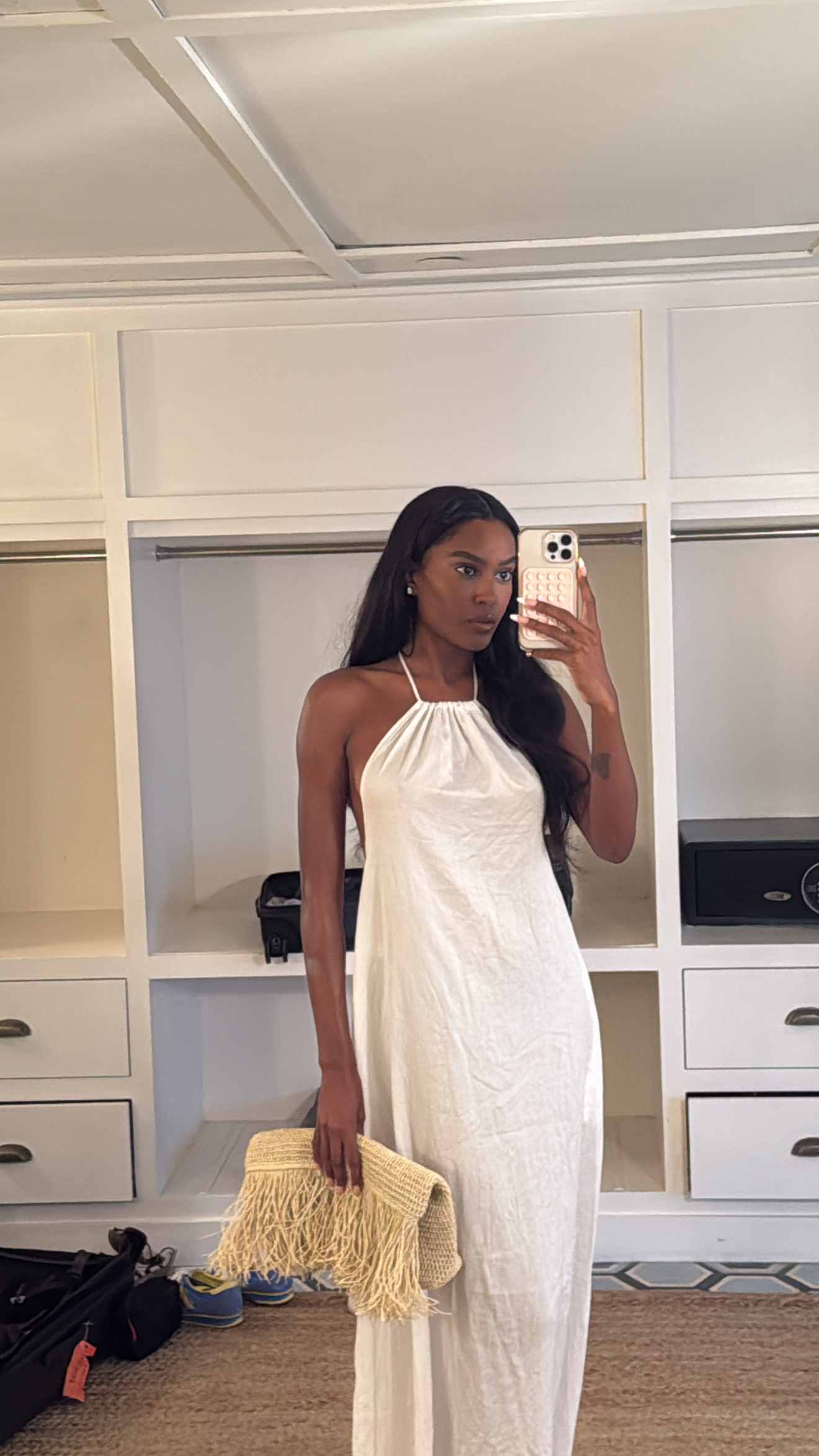 This dress & bag combo is exactly what I pictured. So cute!

dress l summer l bag l vacation 

 