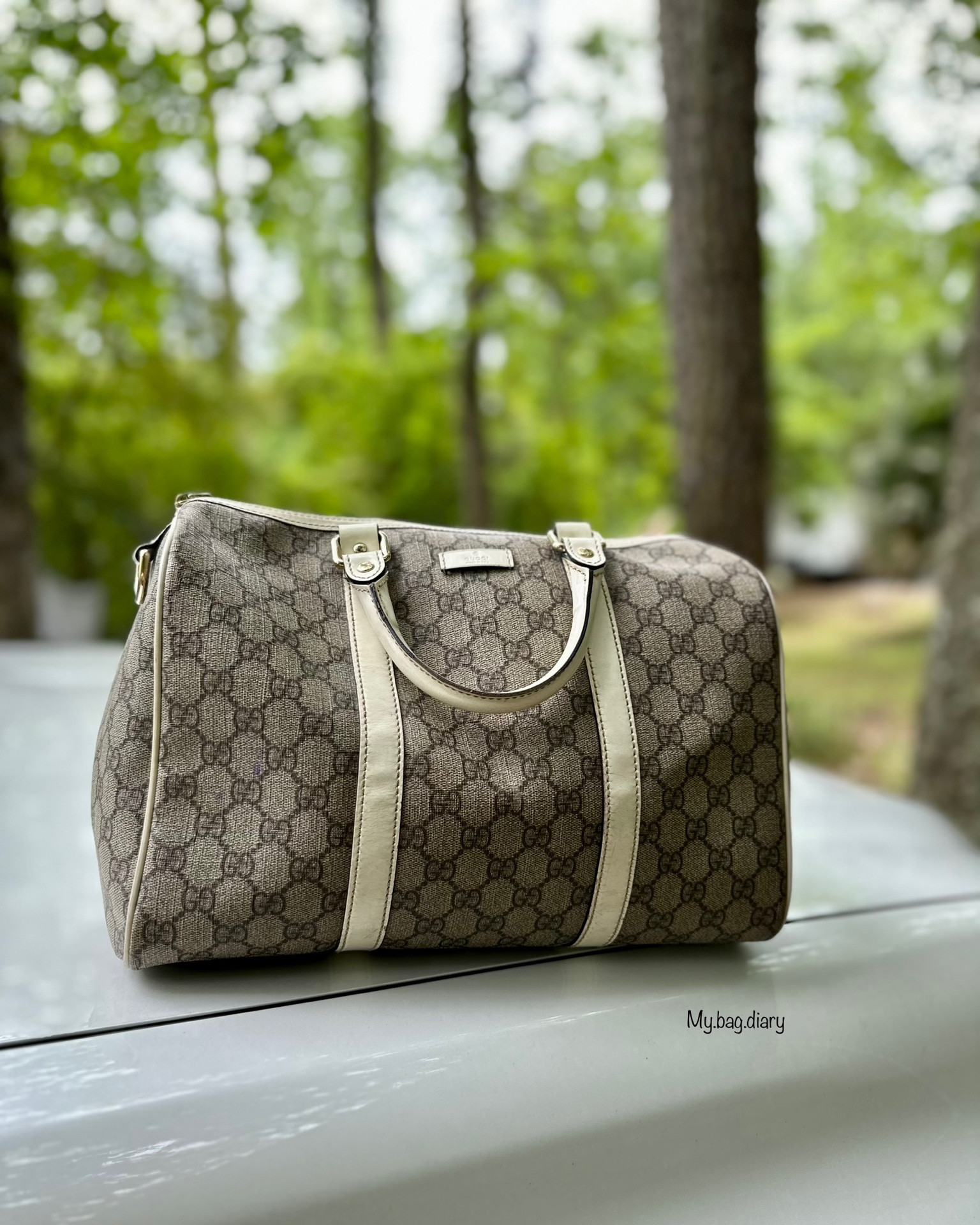 バッグ Leather Boston Bag with Soup Acce Leather Boston Bag: Womens Designer Handbag | Luxury Vintage