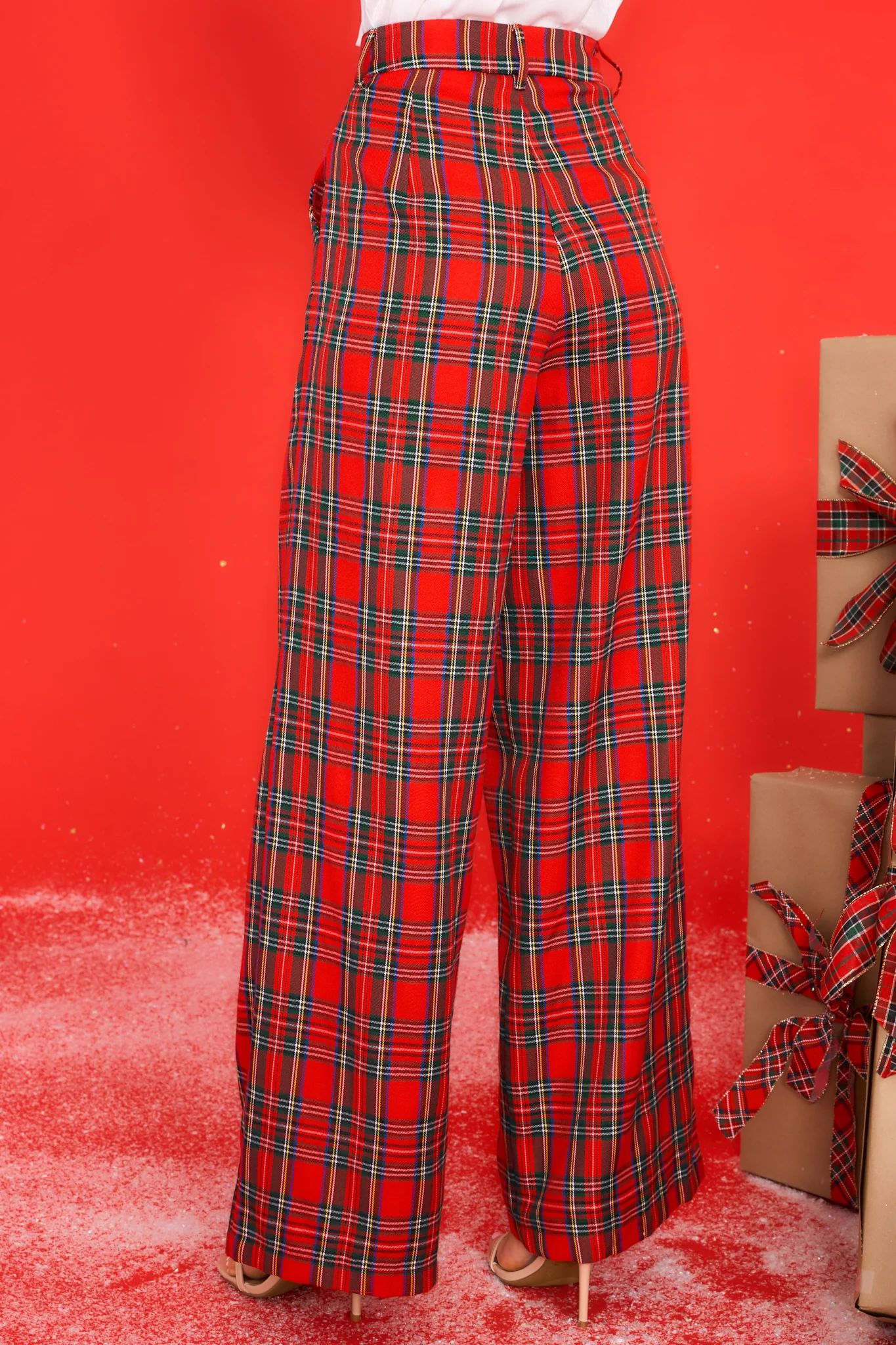 Coming Together Red Multi Plaid Pants | Red Dress 