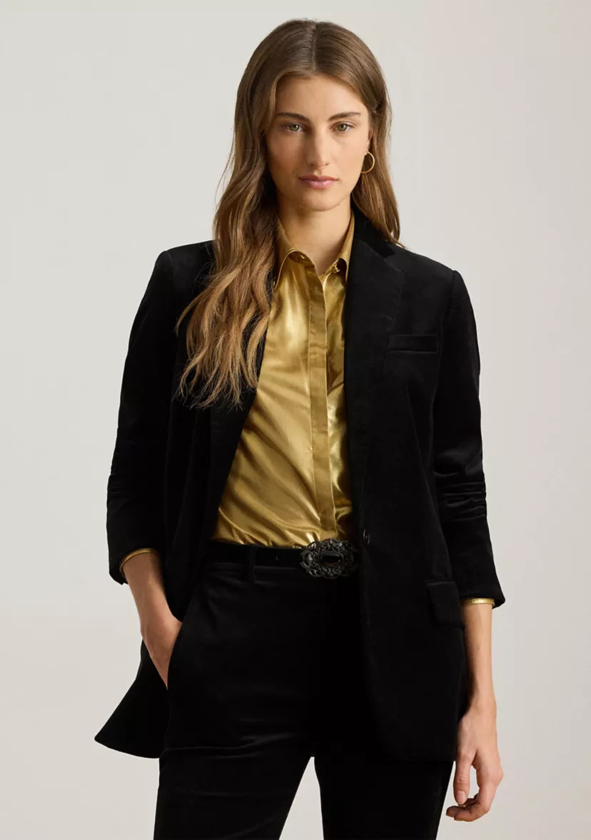 Women's Stretch Velvet Blazer | Belk