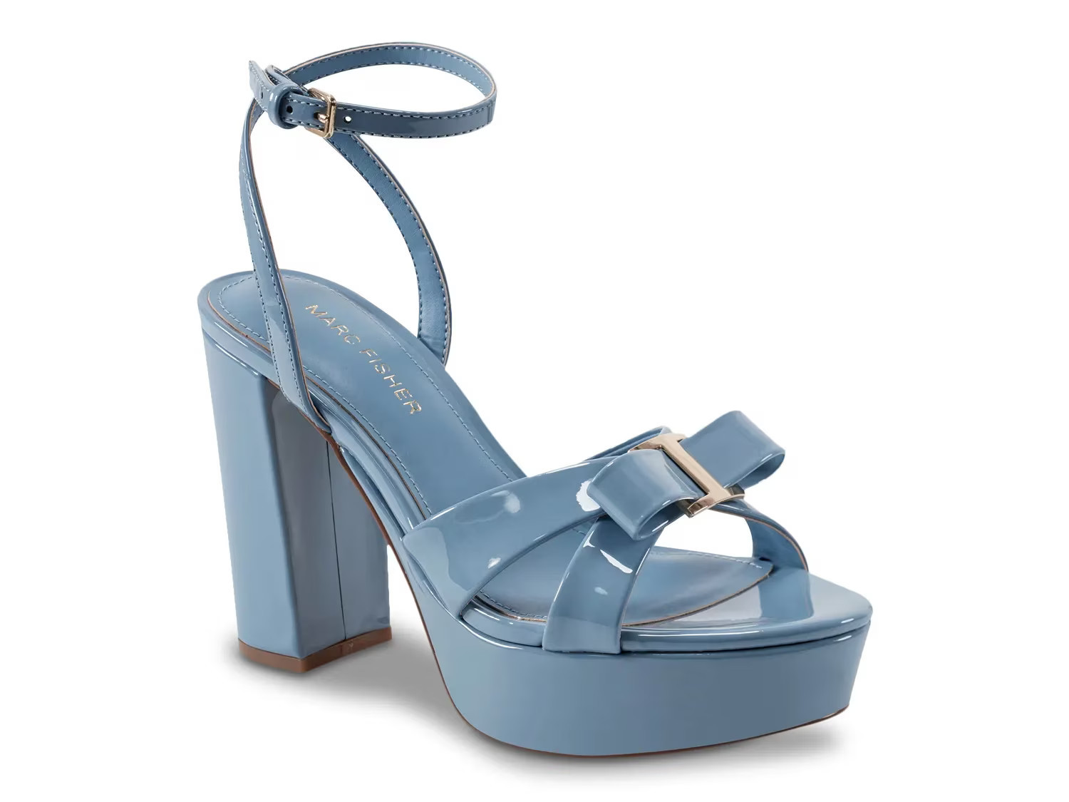 Marc Fisher Daisee Platform Sandal | Women's | Blue | Size 7.5 | Heels | Sandals | Ankle Strap | DSW