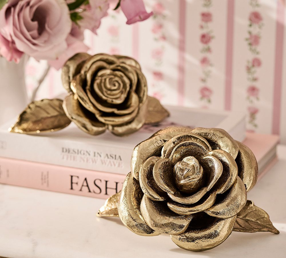 LoveShackFancy Brass Rose Object | Pottery Barn (US)
