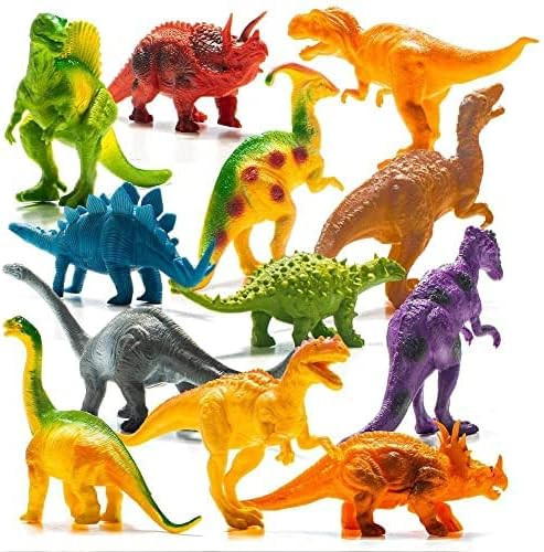 Prextex Dinosaur Toys for Kids 3-5+ (12 Plastic Dinosaur Figures with Educational Dinosaur Book) ... | Amazon (US)