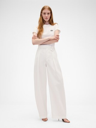 Gap × Victoria Beckham High Rise Pleated Arc Trouser | Gap (CA)