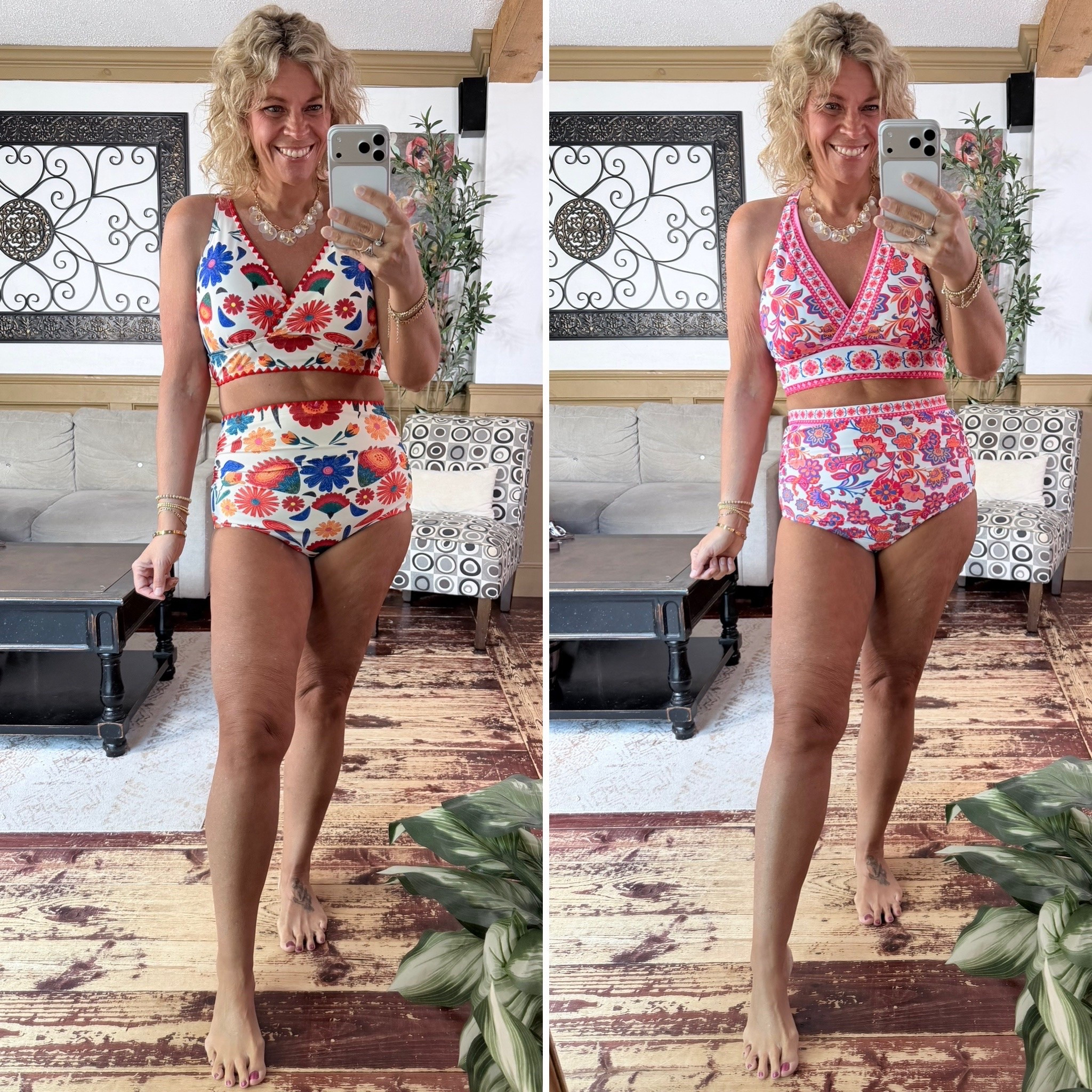 Two piece swimwear from Bloomchic. Wearing size 12 in tops and bottoms,

#LTKOver40 #LTKMidsize #LTKSwim