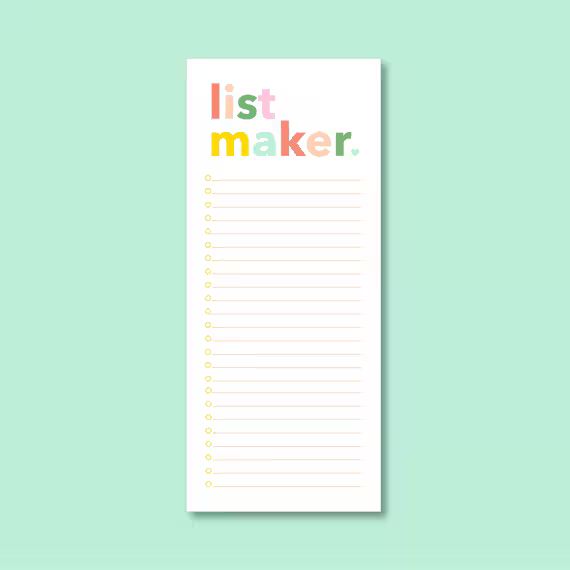 List Maker Notepad Grocery List Notepad Hostess Gift | Etsy | Etsy (US)
