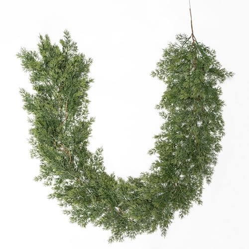 70.9“Artificial Christmas Norfolk Pine Branches Pinecone Garland Stems Tree Greenery Decor Faux... | Amazon (US)