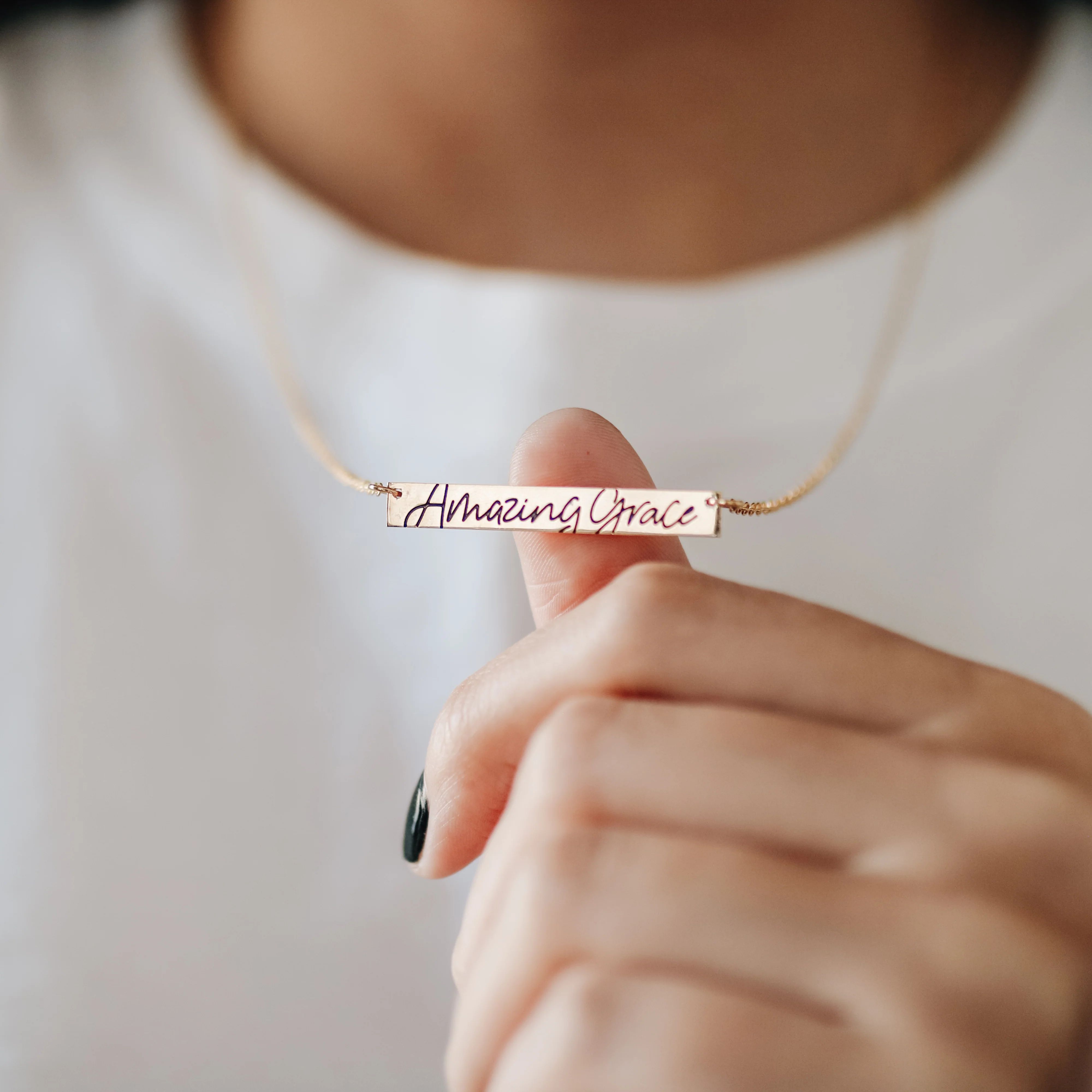 Amazing Grace Bar Necklace | The Daily Grace Co.