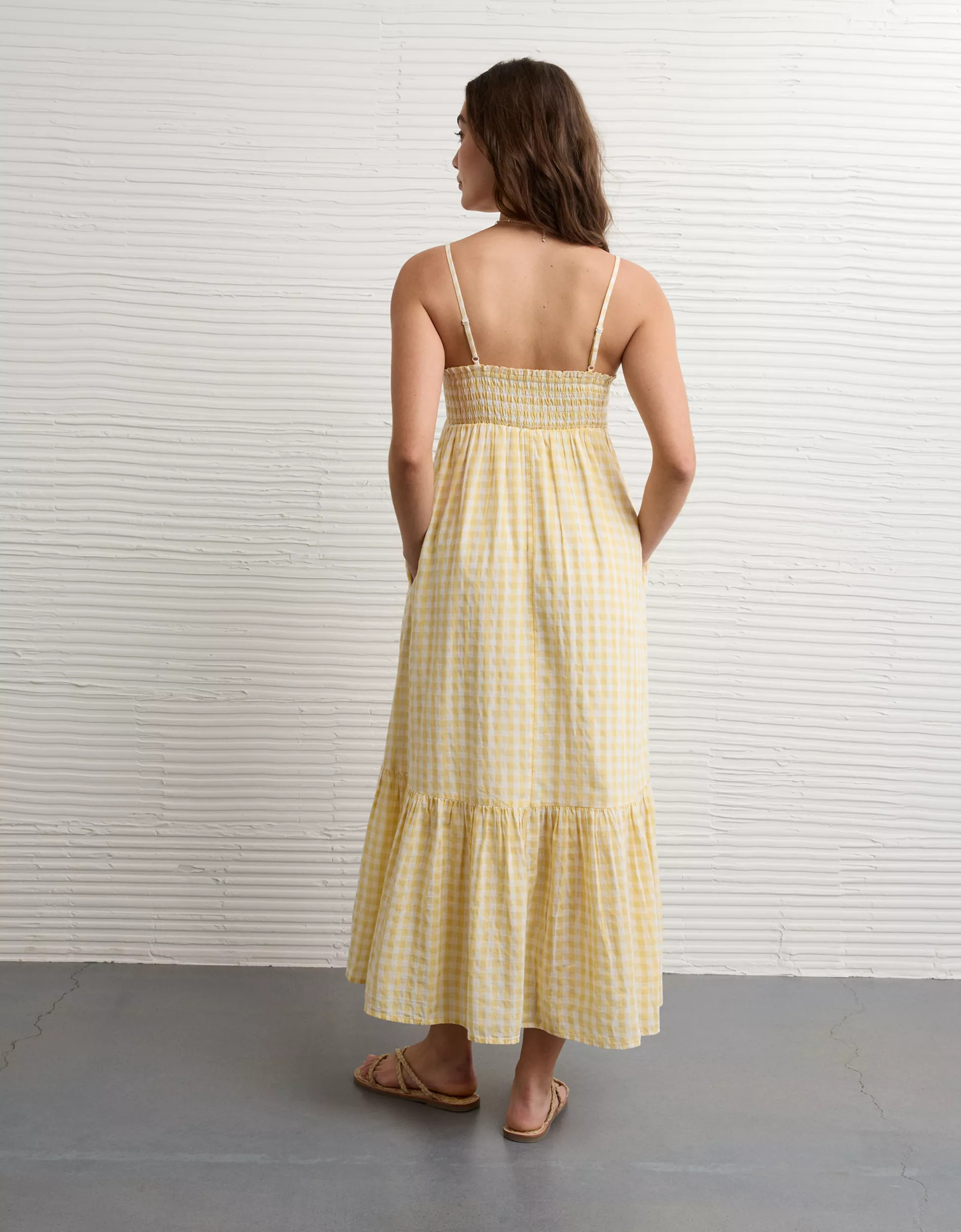 AE Smocked Babydoll Midi Dress | American Eagle Outfitters (US & CA)