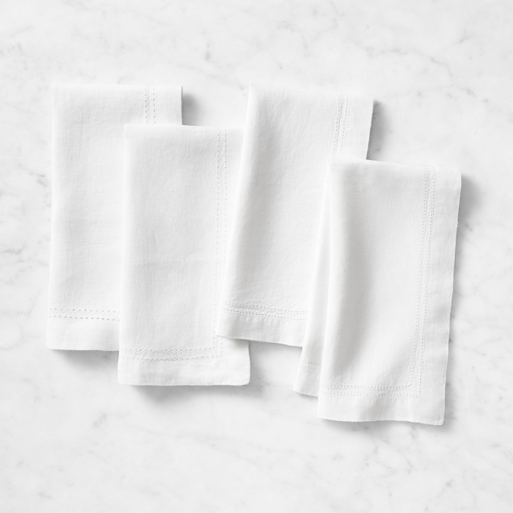 Linen Double Hemstitch Napkins | Williams-Sonoma