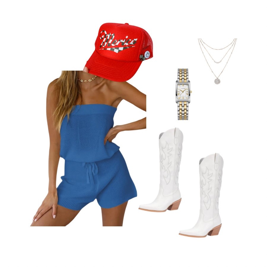 Comfy and cute fourth of july
outfit inspo! Cowgirl boots are a must 🤠❤️🪩

#LTKFindsUnder50 #LTKSeasonal #LTKStyleTip