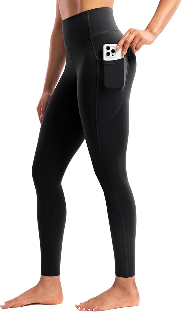 POSHDIVAH Creamluxe Yoga Leggings with Pockets for Women 25"/28" High Waisted Gym Workout Lounge ... | Amazon (US)