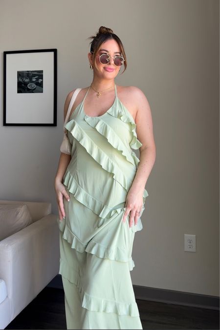 Pastel girly dress for easter/baby shower/spring bridal shower under $50! Wearing size XL 🫶🏻🌿💐

#LTKstyletip #LTKmidsize #LTKfindsunder50