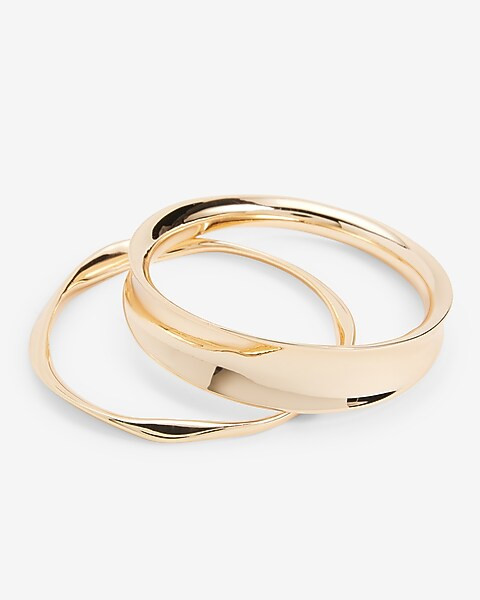 Set Of 2 Wavy Bangle Bracelets | Express