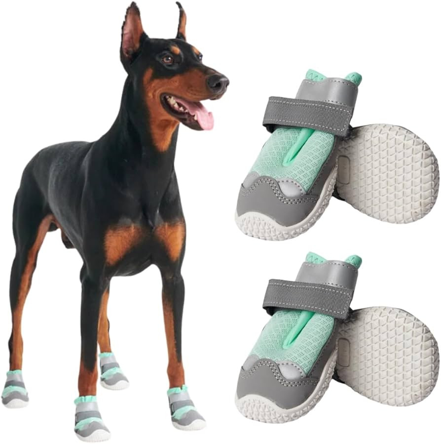 Dog Shoes for Medium Large Dogs, Anti-Slip Dog Booties, Protect Paws from Hot Pavement Winter Sno... | Amazon (US)