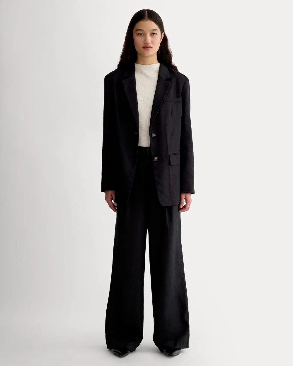The Linen Way-High® Drape Pant | Black | Everlane